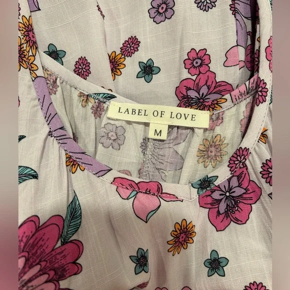 Label of Love Boutique Romantic Purple Floral Maxi-dress, Sz M - Picture 2 of 2